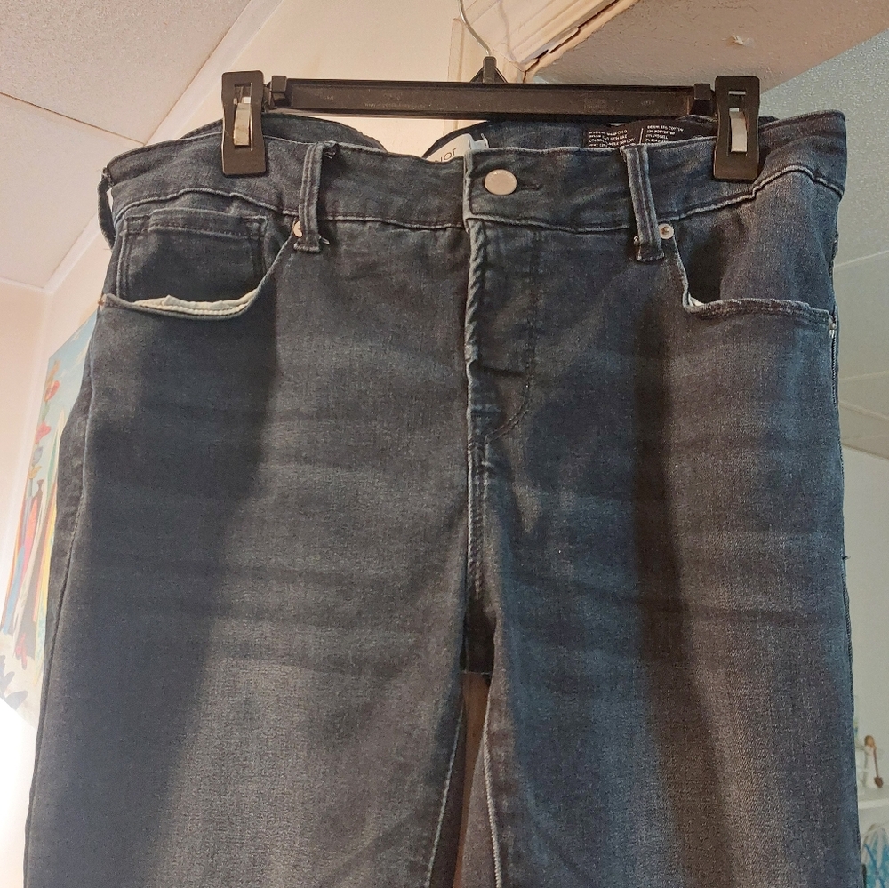 BLANQI Straight Leg Women's Jeans in Dark Blue Wash